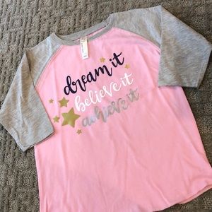 Pink girls tee